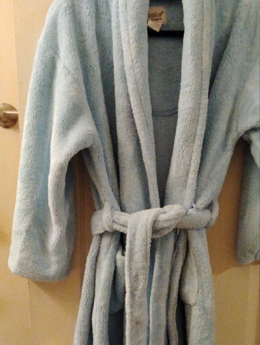 Jessica Light Blue Plush Robe - Picture 6 of 7